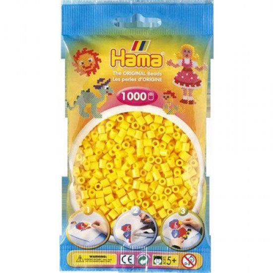 HAMA / SAC DE PERLES TRANS JAUNE 1000