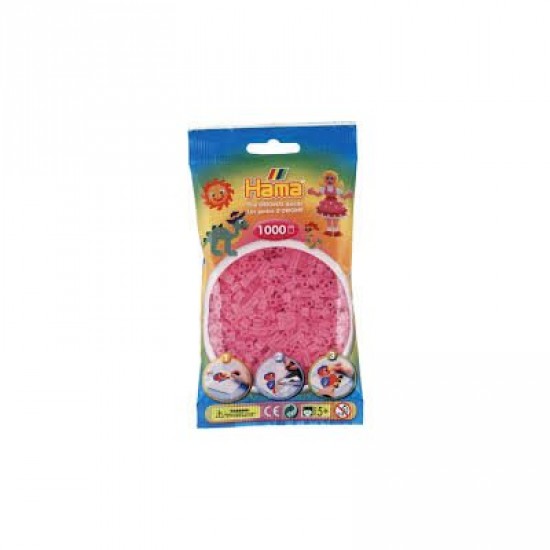 HAMA / SAC DE PERLES TRANS ROSE 1000