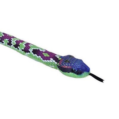PELUCHE SERPENT VERT MAUVE 54"