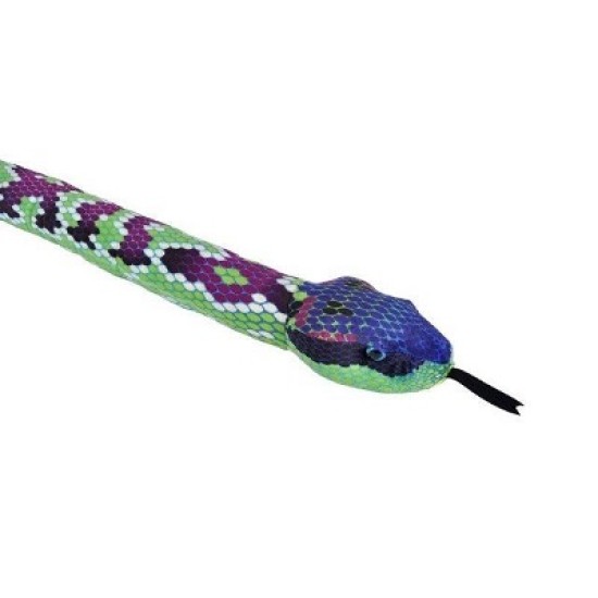 PELUCHE SERPENT VERT MAUVE 54"