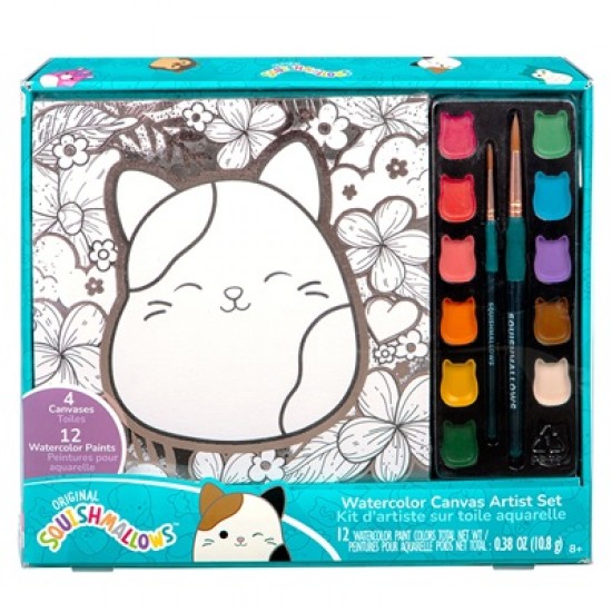 SQUISHMALLOWS - KIT D'ARTISTE SUR TOILE AQUARELLE