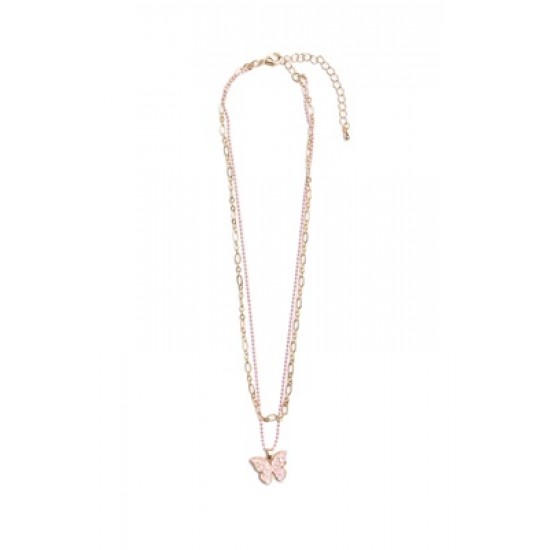 COLLIER CHAINE ET PAPILLON