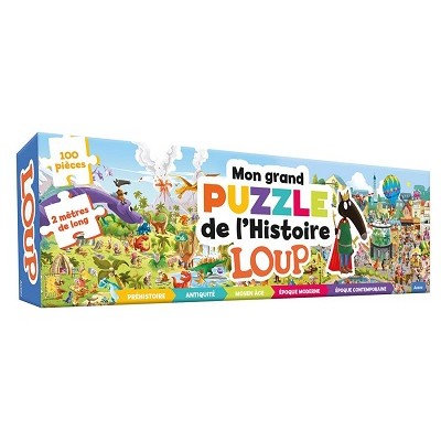 MON GRAND PUZZLE DE L'HISTOIRE LOUP/ 100 PIECES/ 2 METRES