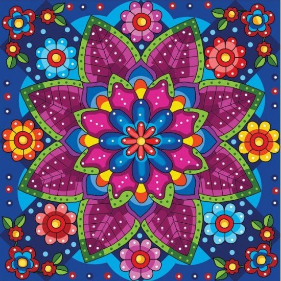 TOILE DIAMANT / MANDALA FLEURI