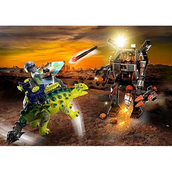 DINO RISE SAICHANIA ET ROBOT SOLDAT