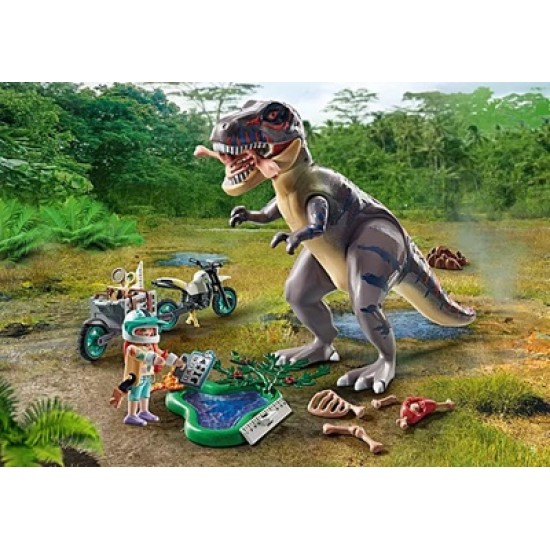 EXPLORATEUR ET TYRANNOSAURE