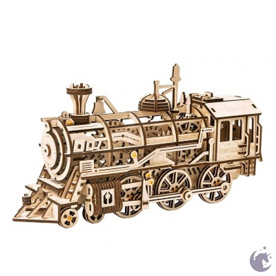 WOODEN MECHANICAL GEARS / LOCOMOTIVE